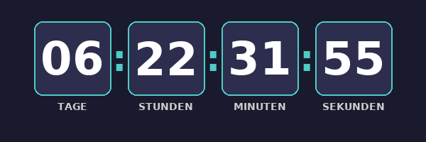 Countdown Timer Vorschau – animiertes GIF für E-Mail Marketing